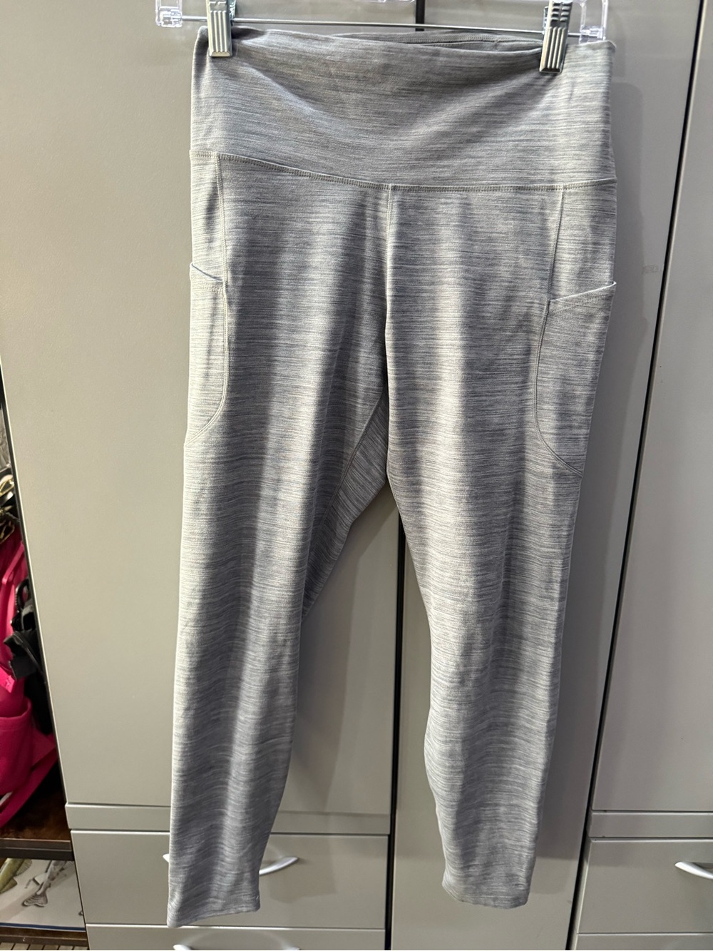 Women’s Gray Nike One Dr-Fit Performance Leggings with Side Pockets